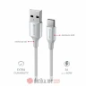 Swissten Data cable textile II USB / USB-C 1.5m White