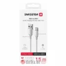 Swissten Data cable textile II USB / USB-C 1.5m White