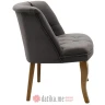 PAKKETO FOTELJA Loreta pakoworld velvet anthracite-walnut 59x64x73cm