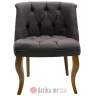 PAKKETO FOTELJA Loreta pakoworld velvet anthracite-walnut 59x64x73cm