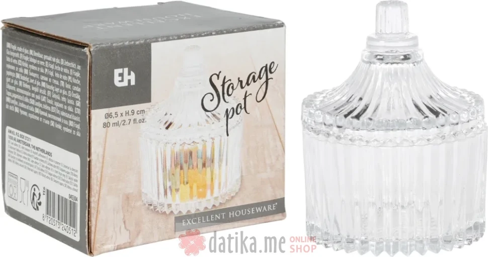 Excellent Houseware CINIJA STAKLENA za bombone 80ML