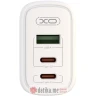 XO wall charger CE04 PD 65W 2x USB-C 1x USB white