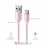 Swissten Data cable textile II USB / USB-C 1.5m Pink