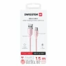 Swissten Data cable textile II USB / USB-C 1.5m Pink