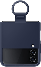 Samsung Galaxy Z Flip4 Silikonska futrola sa prstenom (Tamno plava)