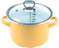 FACKELMANN SERPA DUBOKA EMAJL (žuta) 16cm/2L SA STAKLENIM POKLOPCEM