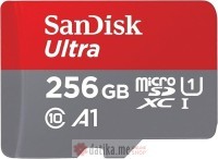 SanDisk Ultra microSD Card 256GB + SD Adapter, 150 MB/s, Class 10 / UHS-I U1 / A1