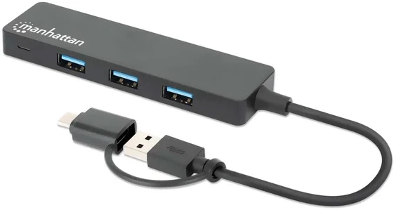 Manhattan USB-C Male and USB-A Male to Four USB-A Females в Черногории