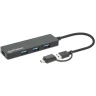 Manhattan USB-C Male and USB-A Male to Four USB-A Females в Черногории