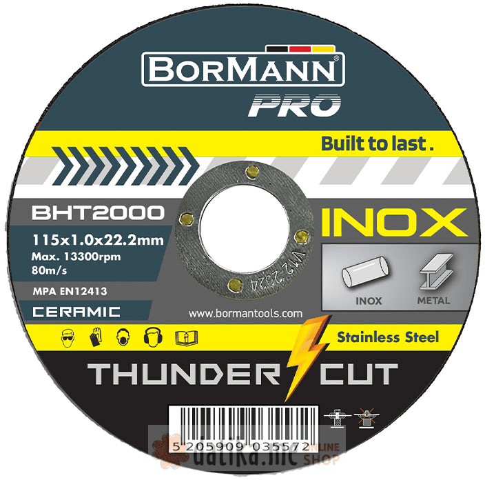Bormann BHT2000 Rezna ploca za inox 115x1.0mm  в Черногории