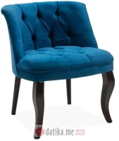 PAKKETO FOTELJA Loreta velvet dark blue-black 59x64x73cm