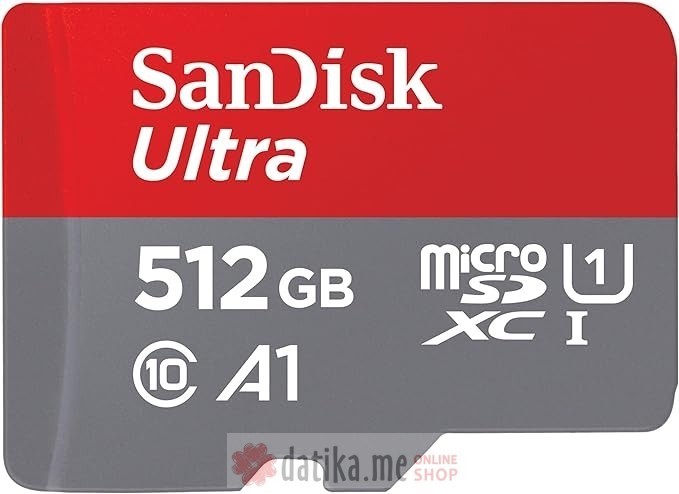 SanDisk Ultra microSD Card 512GB + SD Adapter, 150 MB/s, Class 10 / UHS-I U1 / A1
