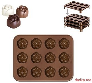 Tescoma DELICIA SILIKONSKI KALUP ZA COKOLADU RUZE