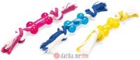 Karlie IGRACKA ZA PSE KONOP 9 CM-YELOO/BLUE/PINK 