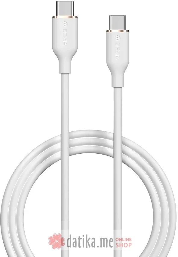 Devia cable Jelly EC632 USB-C - USB-C 1,2 m 60W 3A white
