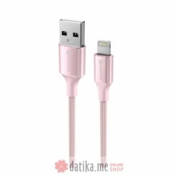Swissten Data cable textile II USB/Lightning 1.5m Pink