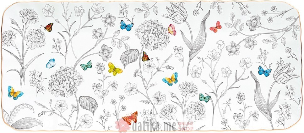 EASY LIFE TANJIR ZA POSLUZIVANJE 36x16cm FLEURS ET PAPILLONS