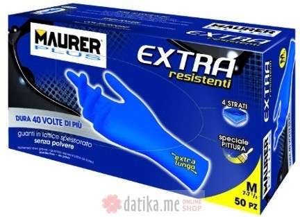MAURER Rukavice od lateksa ekstra otporne Vel.M 50kom