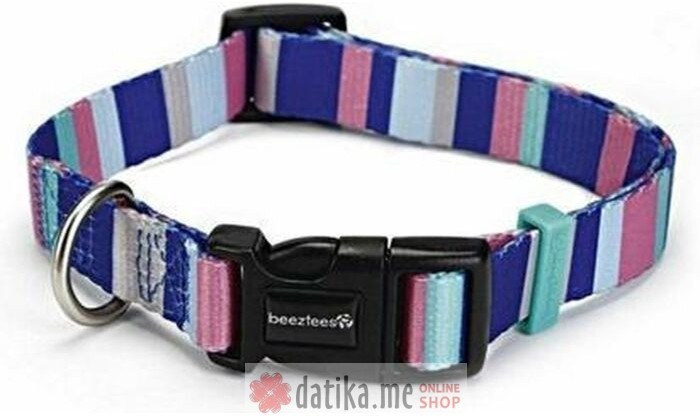 Beeztees OGRLICA ZA PSE STRIPES 20-30X10CM