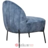 PAKKETO FOTELJA Poet pakoworldvelvet in blue antique-black color 54,5x65,5x66cm