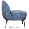 PAKKETO FOTELJA Poet pakoworldvelvet in blue antique-black color 54,5x65,5x66cm