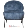 PAKKETO FOTELJA Poet pakoworldvelvet in blue antique-black color 54,5x65,5x66cm