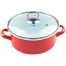 FACKELMANN SERPA PLITKA EMAJL (crvena) 18cm/1.75L SA STAKLENIM POKLOPCEM