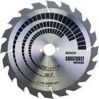 Bosch List kružne testere za drvo Construct Wood 250x30x3.2mm 20z