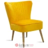 PAKKETO FOTELJA velvet yellow-natural color 68x54x78cm