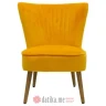 PAKKETO FOTELJA velvet yellow-natural color 68x54x78cm