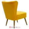 PAKKETO FOTELJA velvet yellow-natural color 68x54x78cm