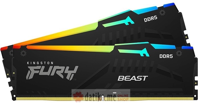 KINGSTON DIMM DDR5 64GB (2x32GB kit) 6400MT/s KF564C32BBAK2-64 FURY Beast Black XMP 