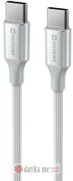 Swissten Data cable textile II USB-C / USB-C 1.5m White