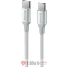 Swissten Data cable textile II USB-C / USB-C 1.5m White