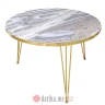 PAKKETO KLUB STO Nidra white marble-golden D70x40cm