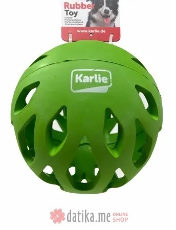 Karlie IGRACKA ZA PSE KARLIE GUMENA LOPTA GREEN 14CM