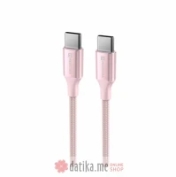 Swissten Data cable textile II USB-C / USB-C 1.5m Pink