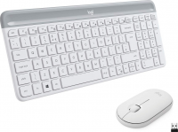 Logitech Tastature+Mis MK470 Slim Wireless Keyboard and Mouse Combo Off-White 