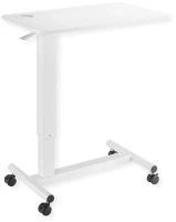 ROLINE Gas Spring Side Table / Workstation, height adjustable, white