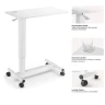 ROLINE Gas Spring Side Table / Workstation, height adjustable, white