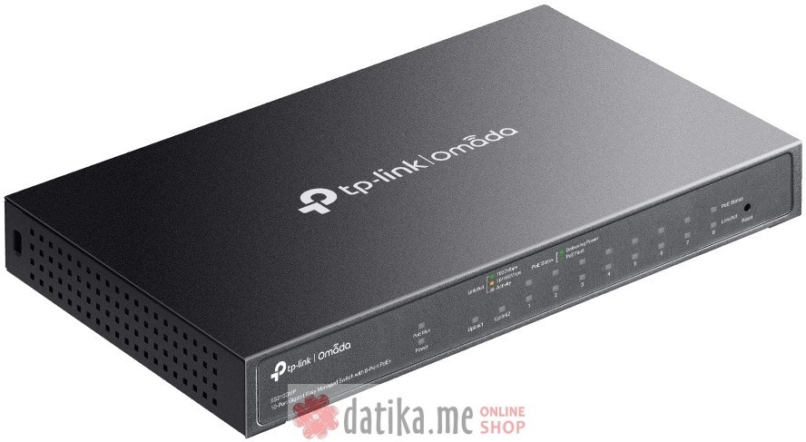 TP-LINK ES210GMP Omada 10-Port Gigabit Easy Managed Switch with 8-Port PoE+ , 123W в Черногории