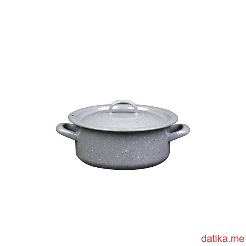 Metalac plitka šerpa PRSKANO SIVO 20 cm/2.8 lit