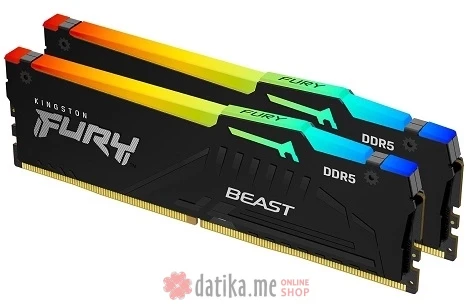 Kingston Kapacitet 32GB (Kit od 2x 16 GB) DDR5 FURY Renegade RGB, KF560C36BBE2AK2-32  