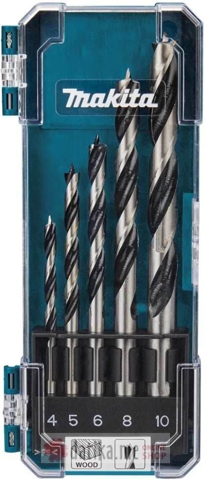 Makita D-72861 SET BURGIJA ZA DRVO 5 KOM 4-10MM  в Черногории