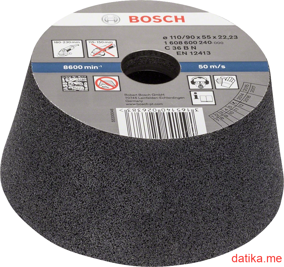 Bosch Brus konusni za beton i kamen 90x110mm 36G в Черногории