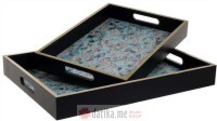 INART SET DVA POSLUZAVNIKA CRNO/TIRKIZNI 40Χ30Χ5