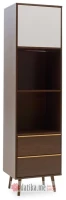 PAKKETO KOMODA Nastia pakoworld in dark walnut - white color 48x39x182cm
