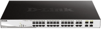 D-Link  Switch  28-Port Gigabit Smart Managed PoE + 4 Combo 1000BaseT/SFP