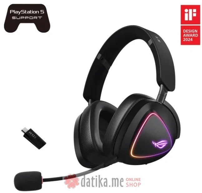 ASUS PHO AS ROG Delta II Tri-mode wireless gaming headset with ROG SpeedNova