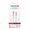 Swissten Data cable textile II USB-C / Lightning 1.5m Pink
